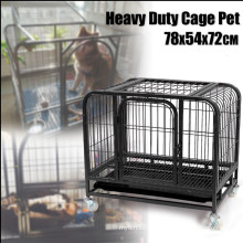 31" dog crate 2 door fold steel animal pet cage puppy kennel house with tray